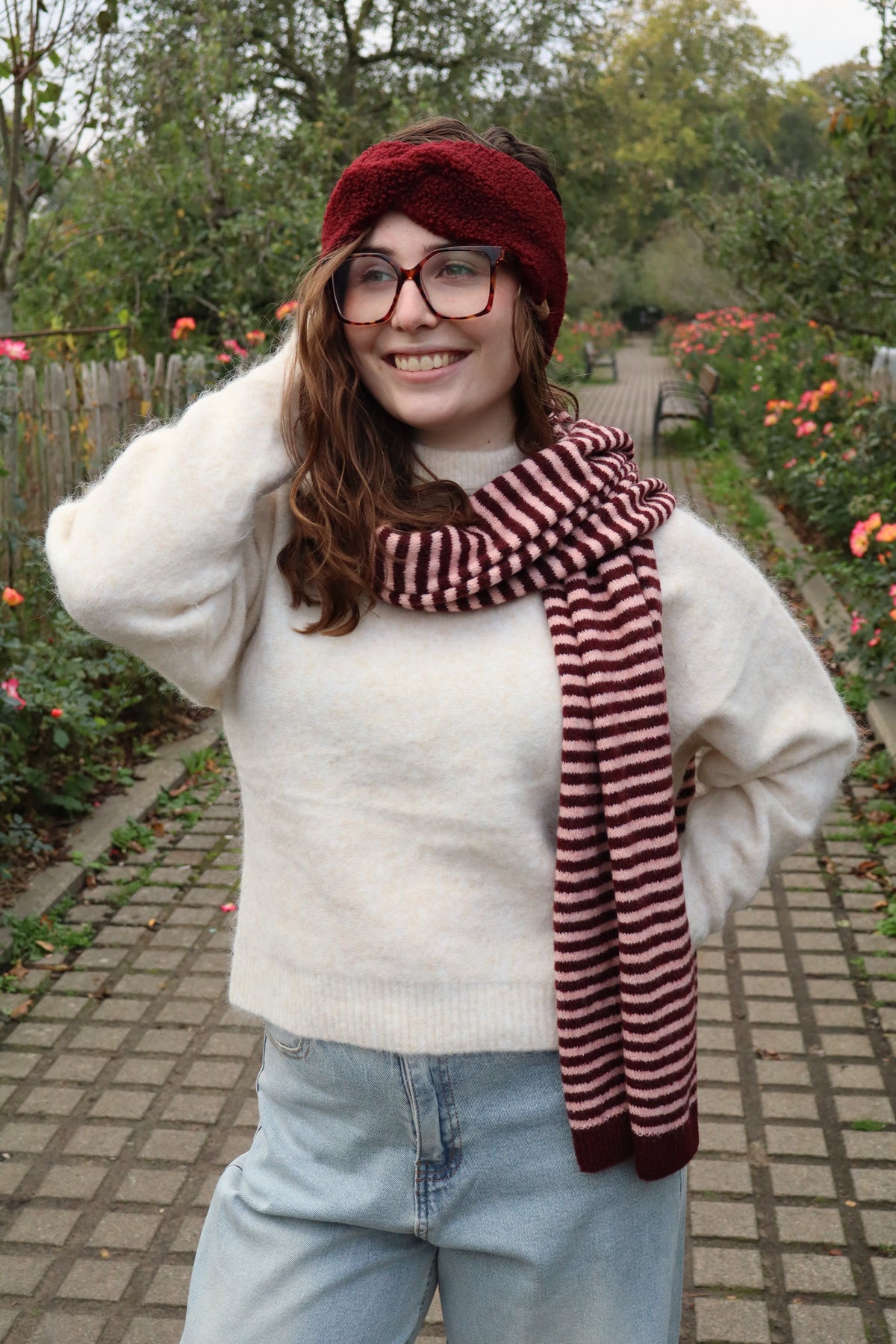 Sjaal Odette bordeaux