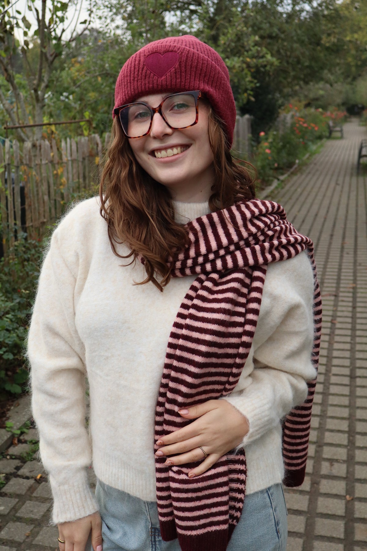 Muts hartje bordeaux