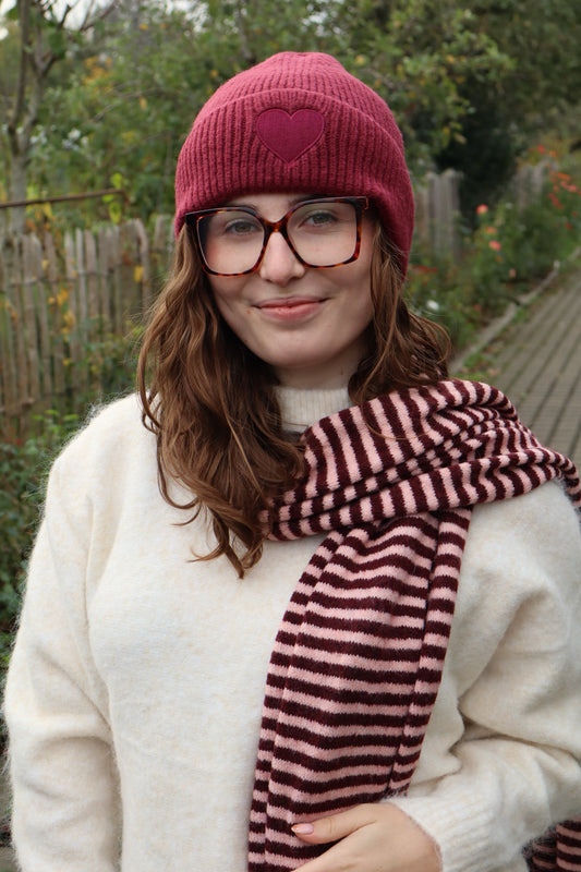 Muts hartje bordeaux