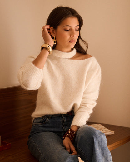 Off shoulder sweater