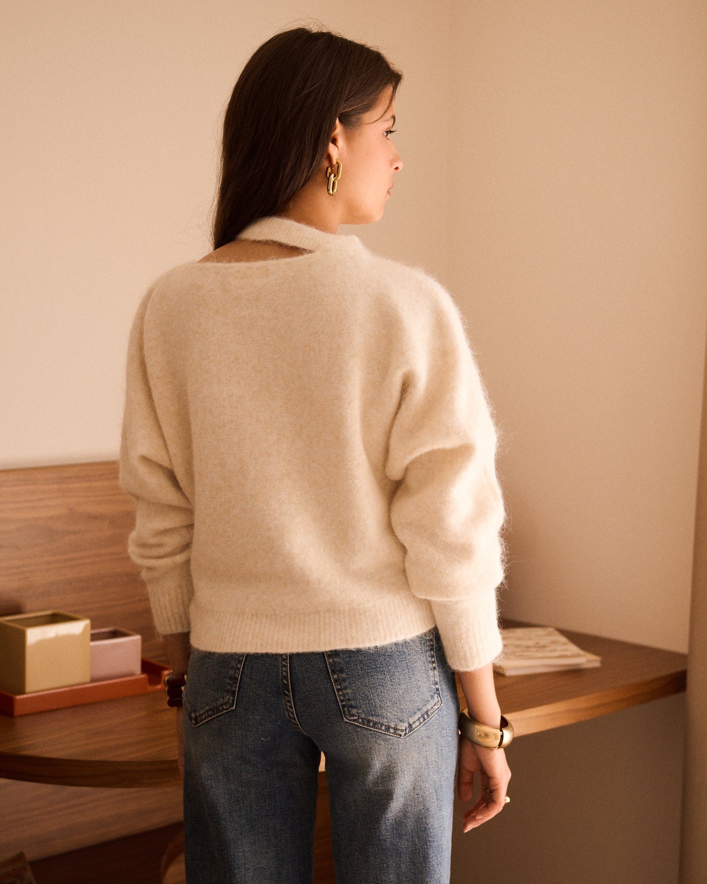 Off shoulder sweater