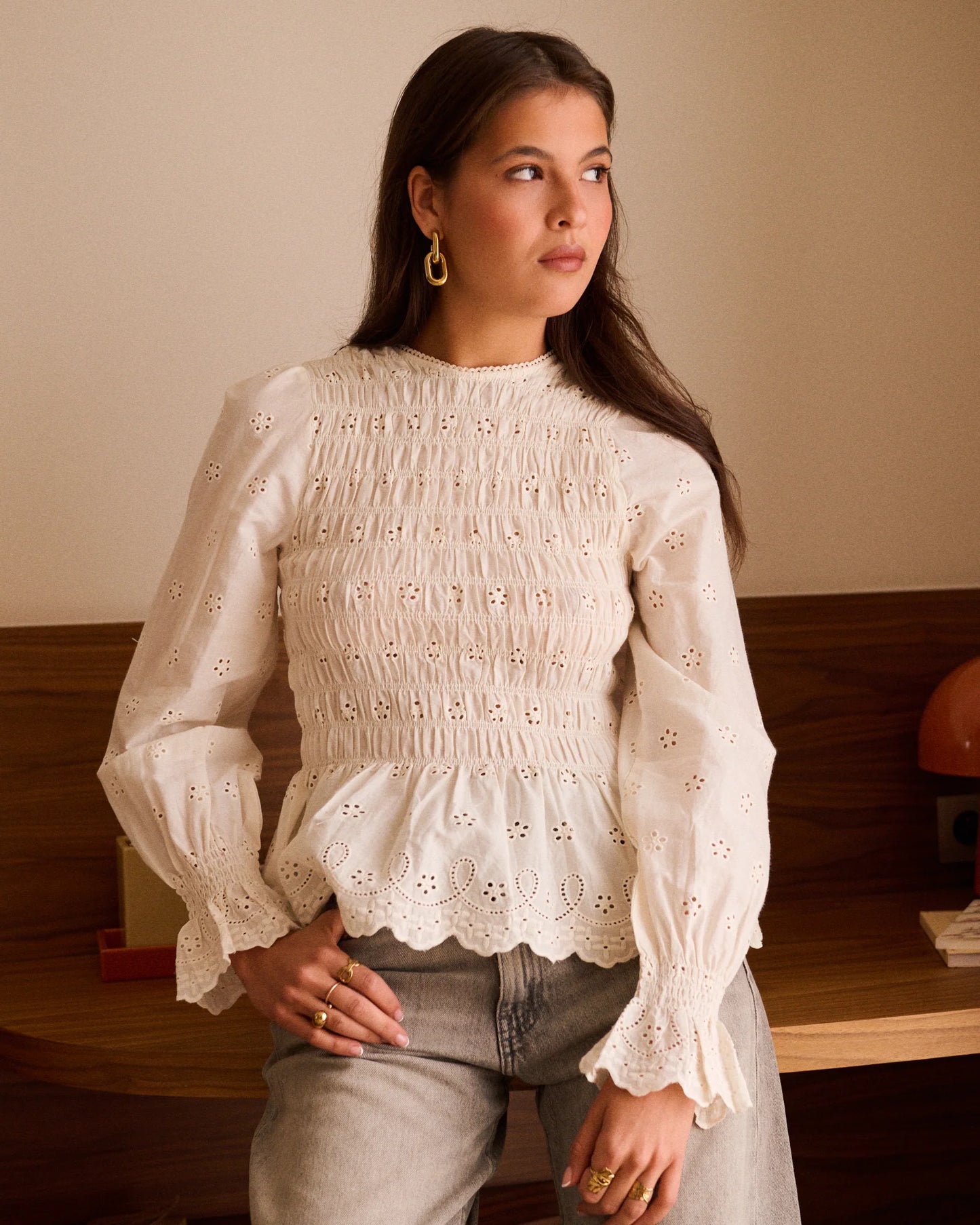 Ecru blouse