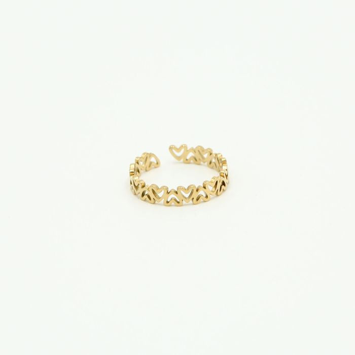 Ring Little Hearts goud