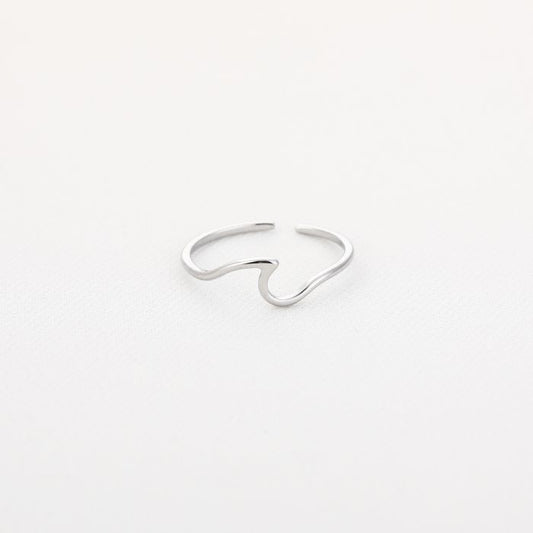 Ring golfje zilver