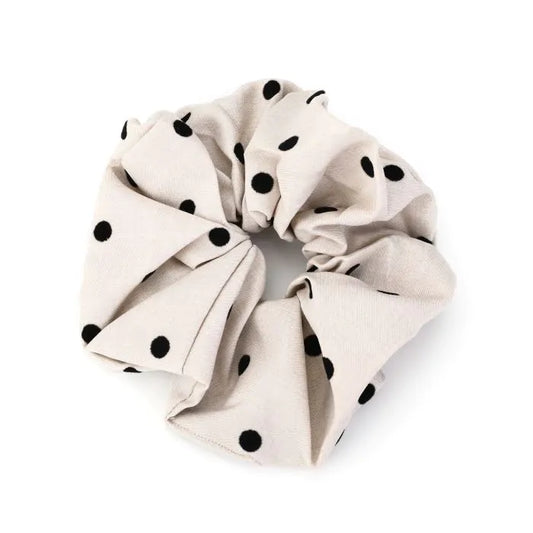 Scrunchie stippen écru