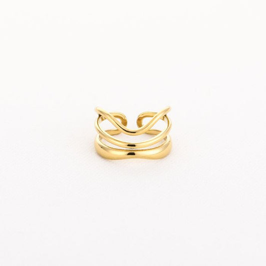 Ring Wavy goud