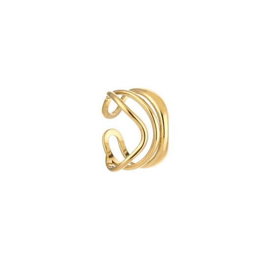 Ring Wavy goud