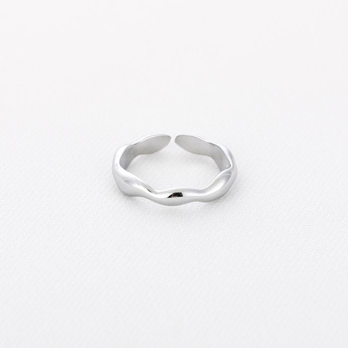 Ring Basic Wave zilver