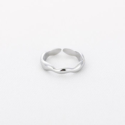 Ring Basic Wave zilver