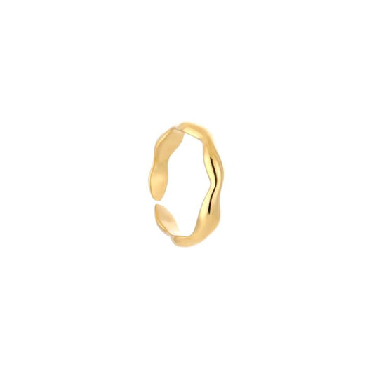 Ring Basic Wave goud