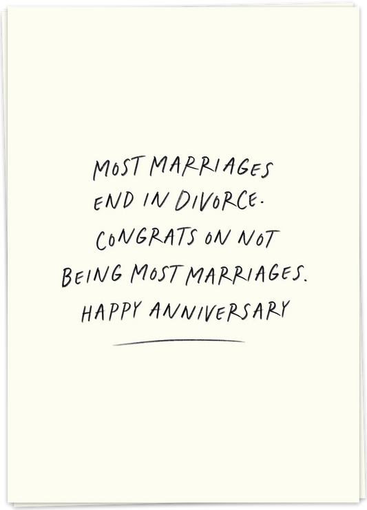 Not most marriages - Kaart Blanche