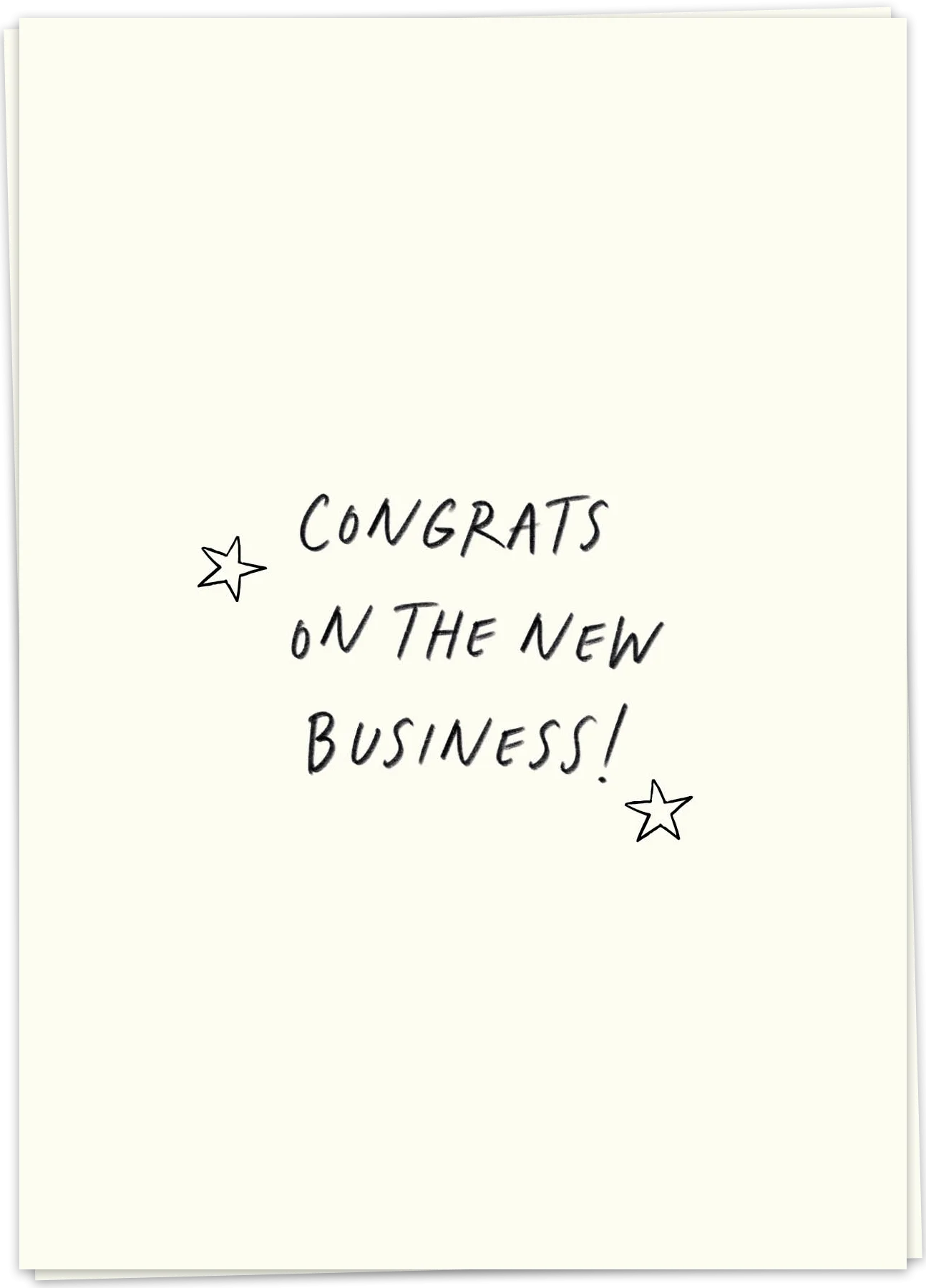 Congrats business - Kaart Blanche
