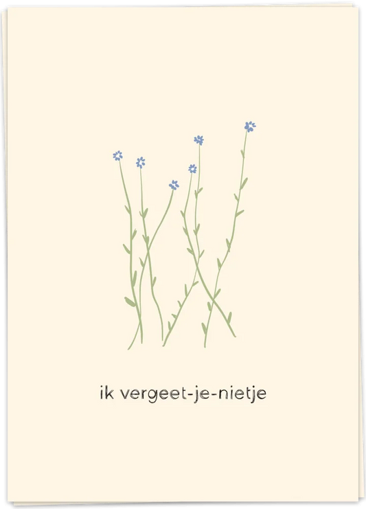 Ik-vergeet-je-nietje - Kaart Blanche