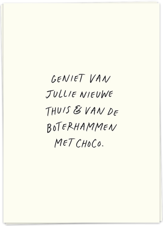 Boterhammen met choco - Kaart Blanche