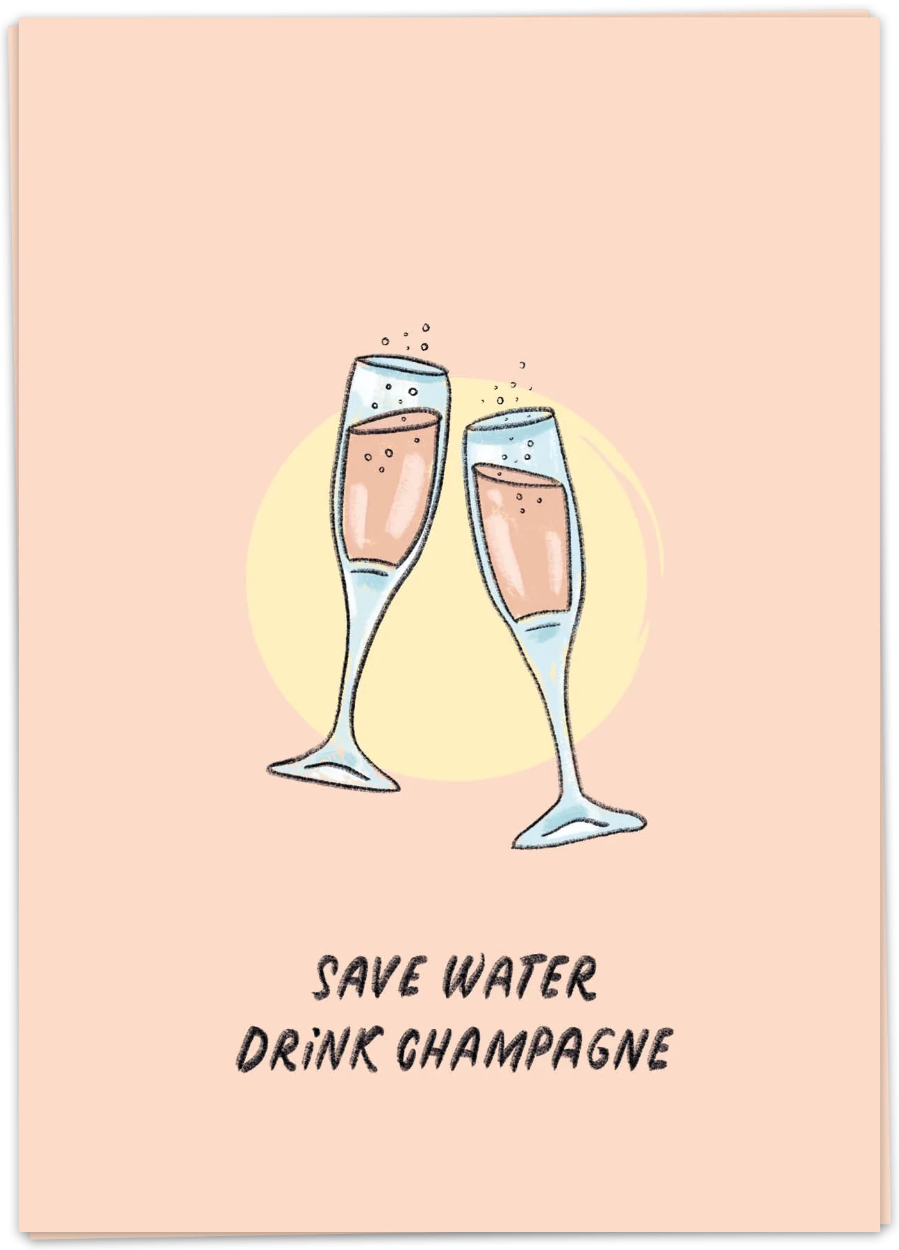 Drink champagne - Kaart Blanche