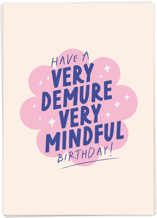 Demure bday - Kaart Blanche