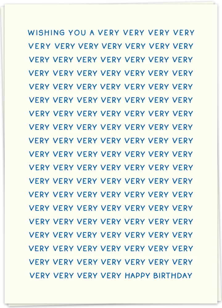 Very happy birthday - Kaart Blanche