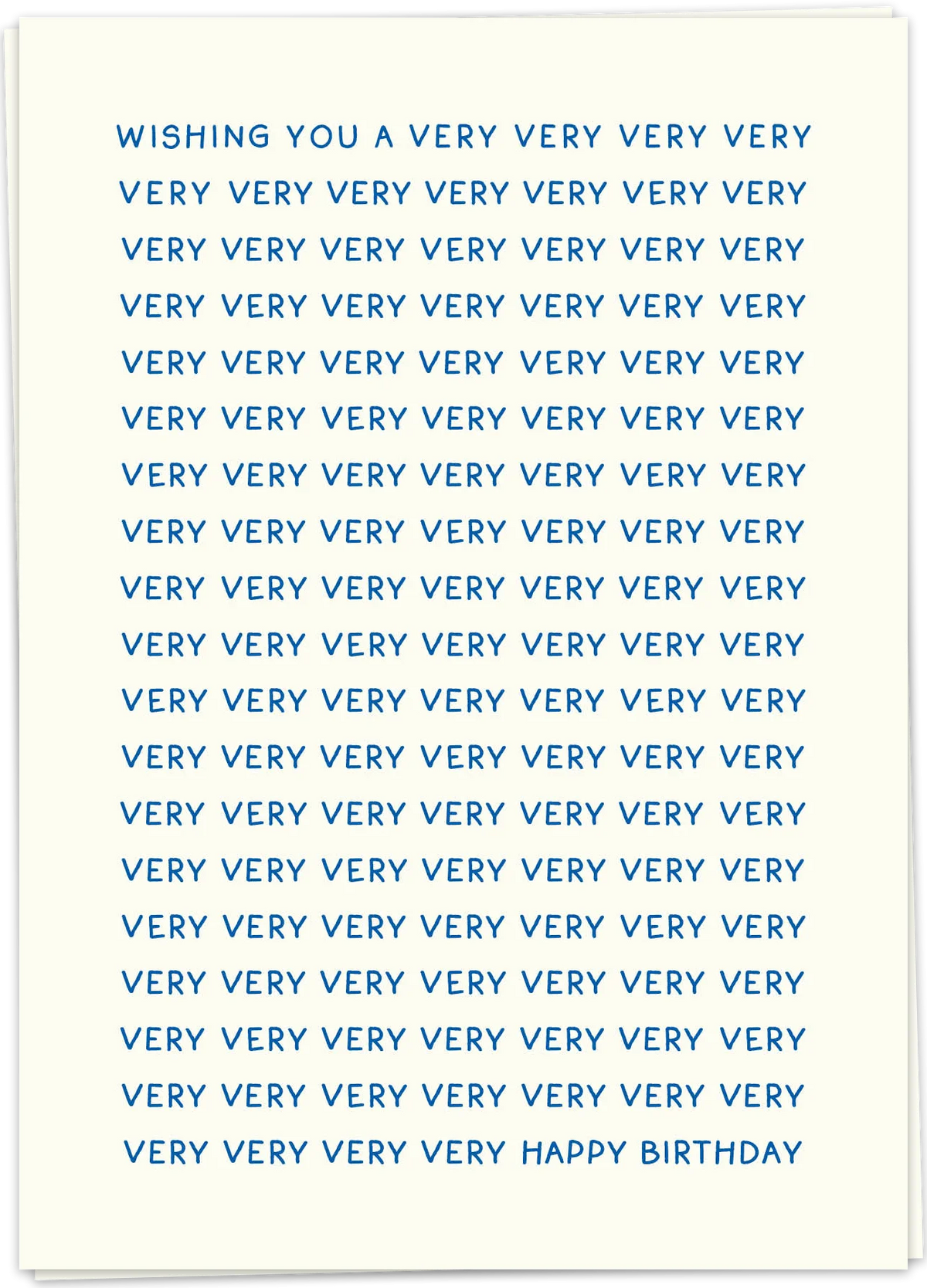 Very very very birthday  - Kaart Blanche