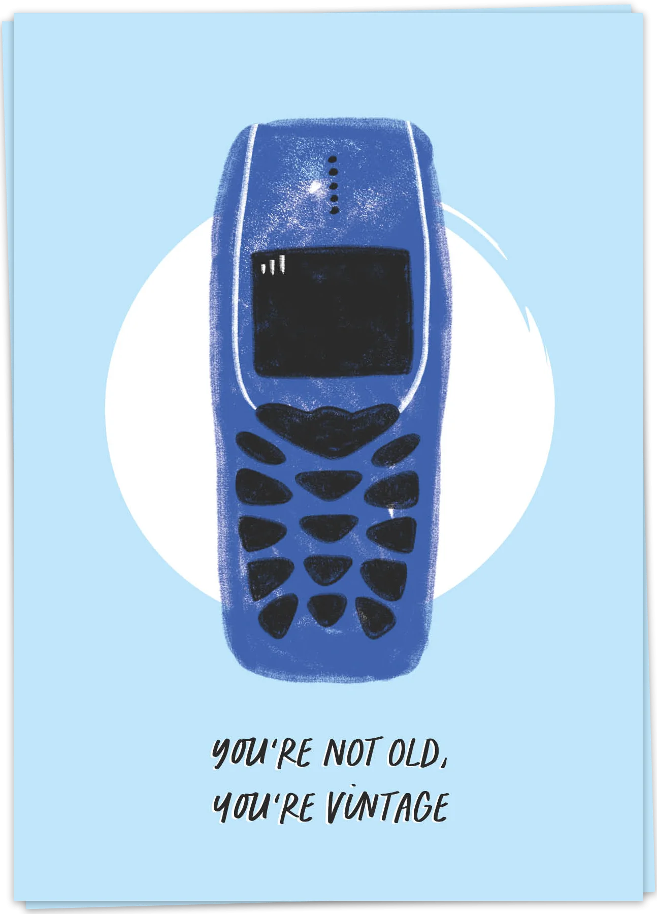 Vintage Phone birthday - Kaart Blanche