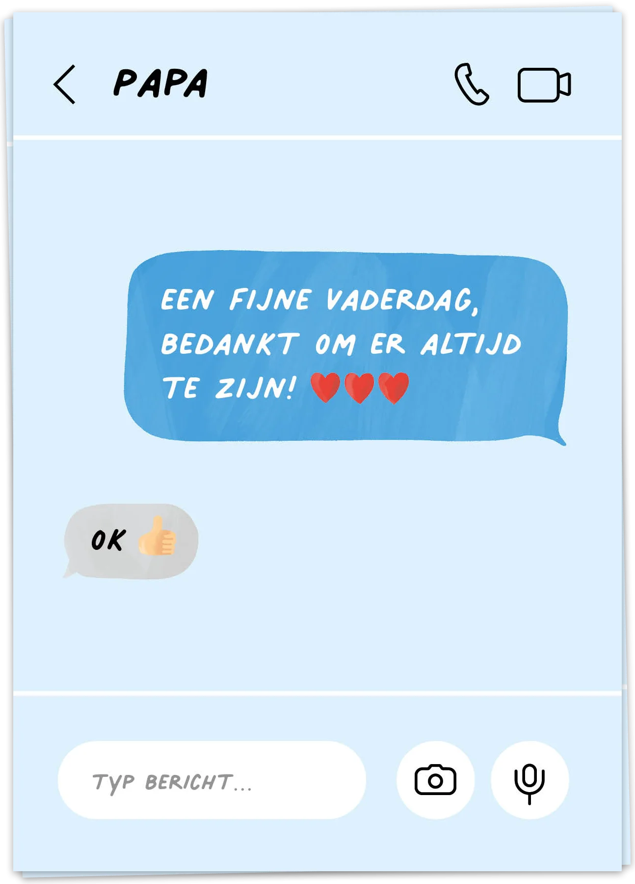 Vaderdag berichtje - Kaart Blanche