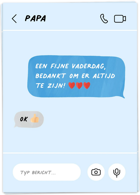 Vaderdag berichtje - Kaart Blanche