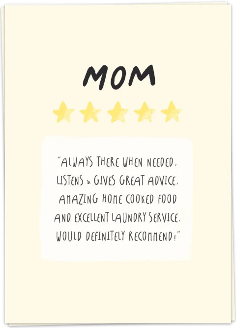 Five stars mom review - Kaart Blanche