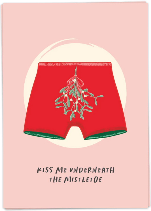 Kiss me Mistletoe boy - Kaart Blanche