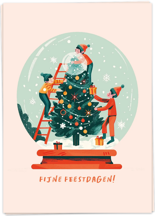 Fijne feestdagen elfjes - Kaart Blanche