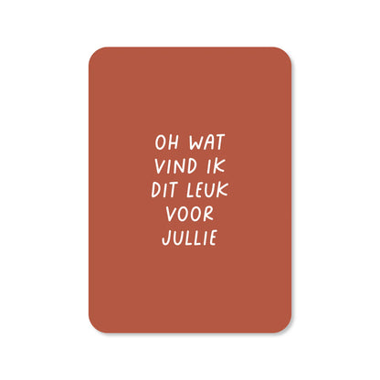 Kaartje Leuk voor jullie