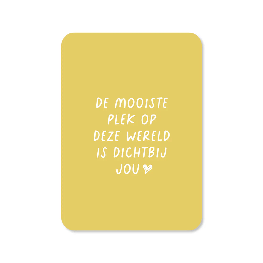 Kaartje De mooiste plek op deze wereld