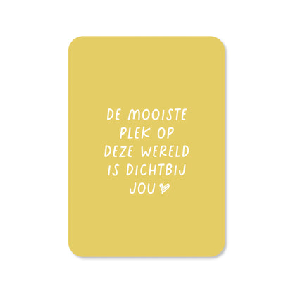 Kaartje De mooiste plek op deze wereld