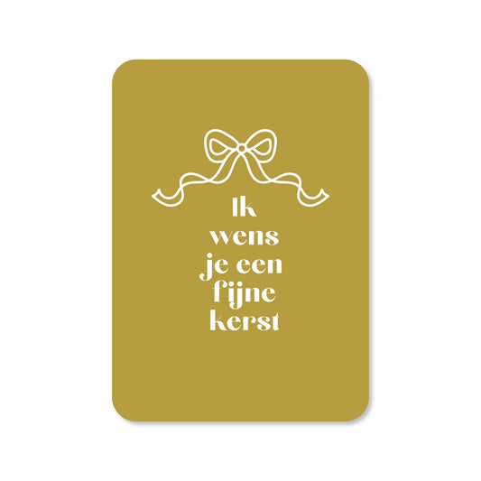 Kaartje Ik wens je een fijne kerst