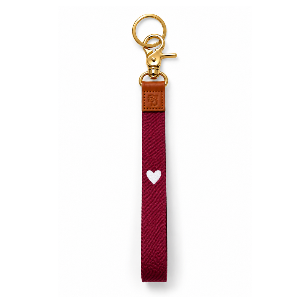 Sleutelkoord Burgundy heart