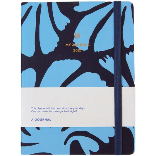A-journal Floral Blue