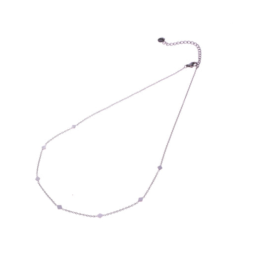Ketting Small Diamond shapes zilver
