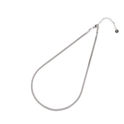 Ketting Flat link zilver