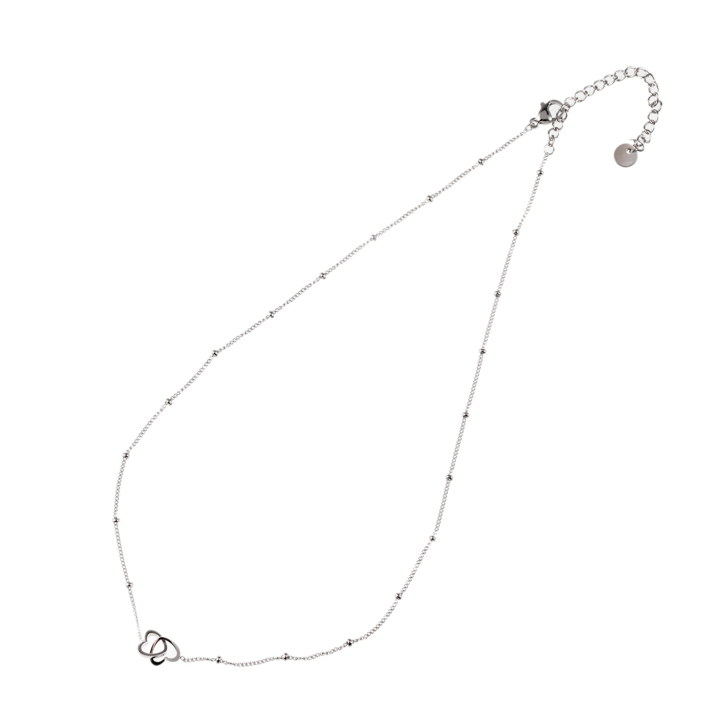 Ketting Double Heart zilver