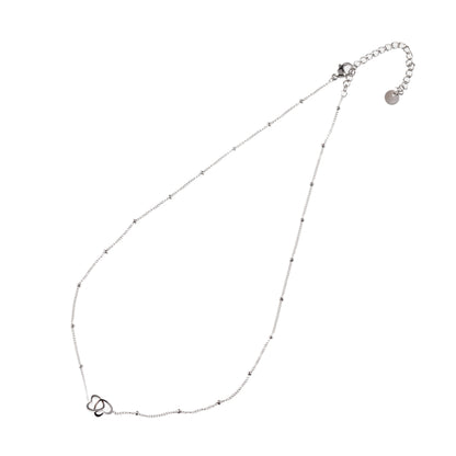 Ketting Double Heart zilver