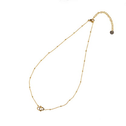 Ketting Double Heart goud