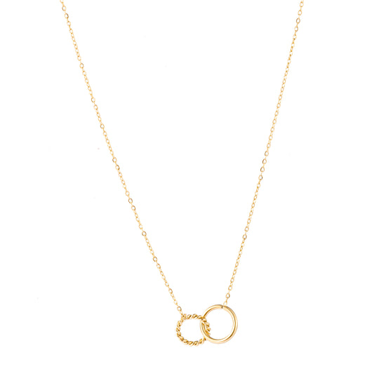 Ketting Double Hoop goud