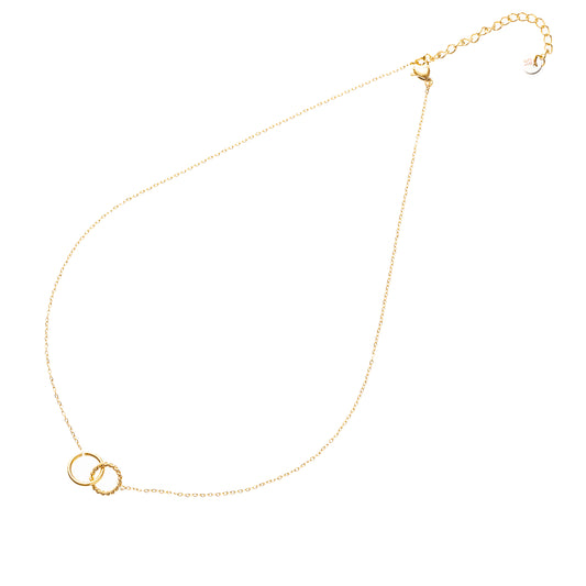 Ketting Double Hoop goud