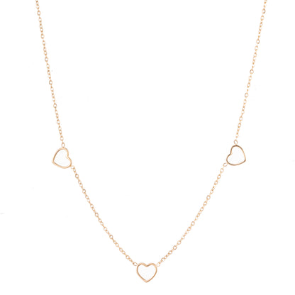 Ketting 3 Hearts goud