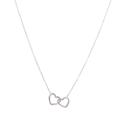 Ketting Double Heart zilver