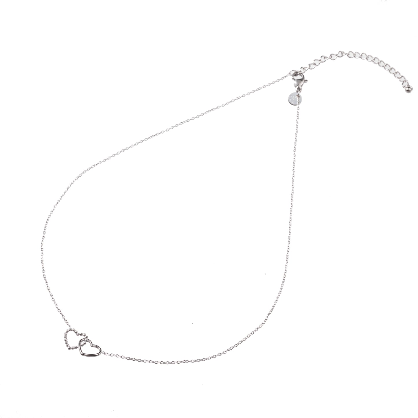 Ketting Double Heart zilver