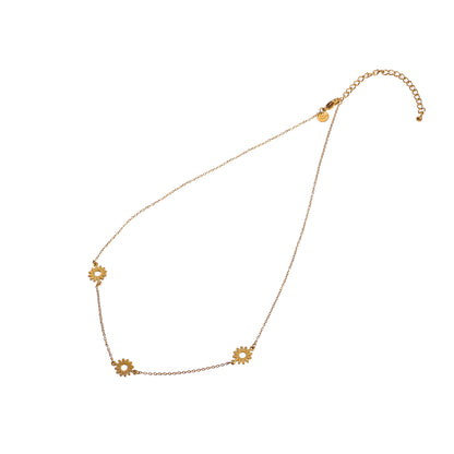 Ketting 3 Flowers goud