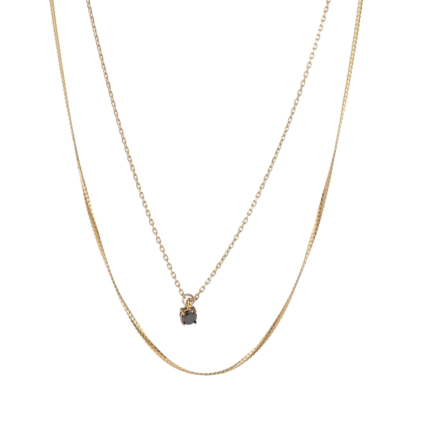 Ketting Double Necklace Crystal