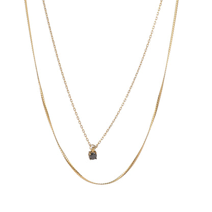 Ketting Double Necklace Crystal