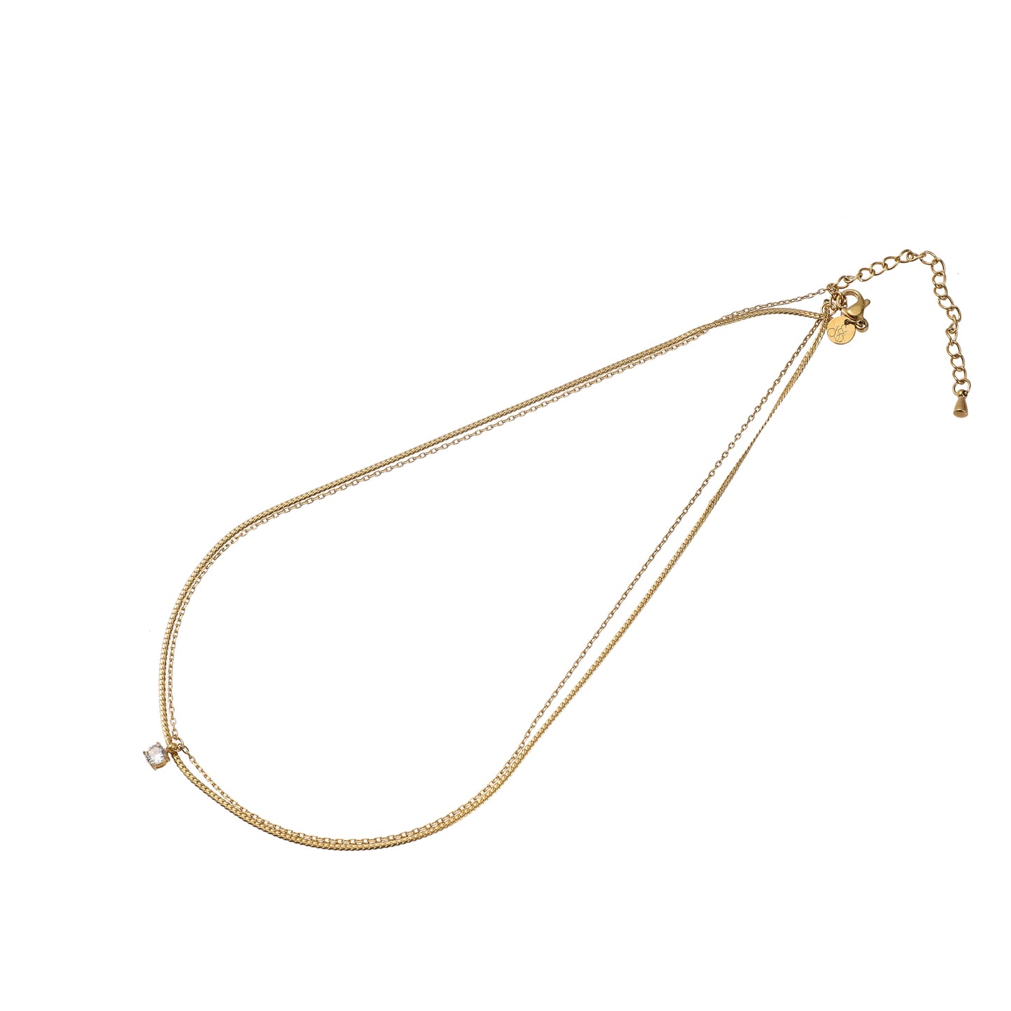 Ketting Double Necklace Crystal