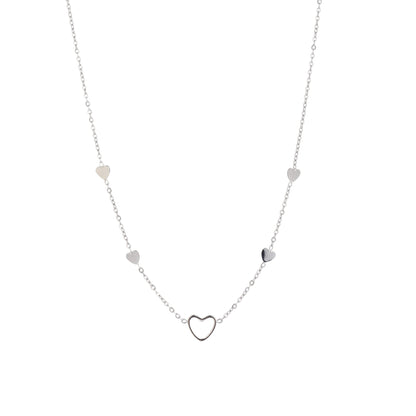 Ketting Fine Hearts zilver