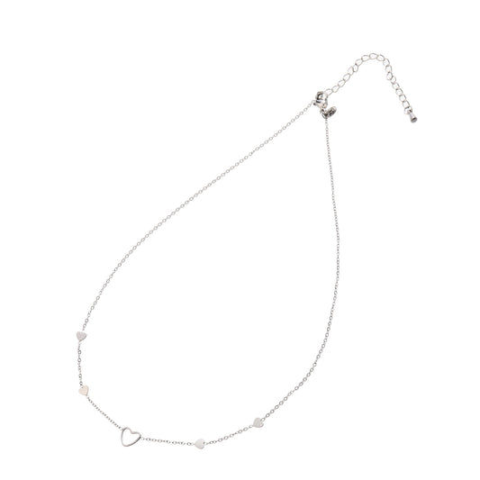 Ketting Fine Hearts zilver